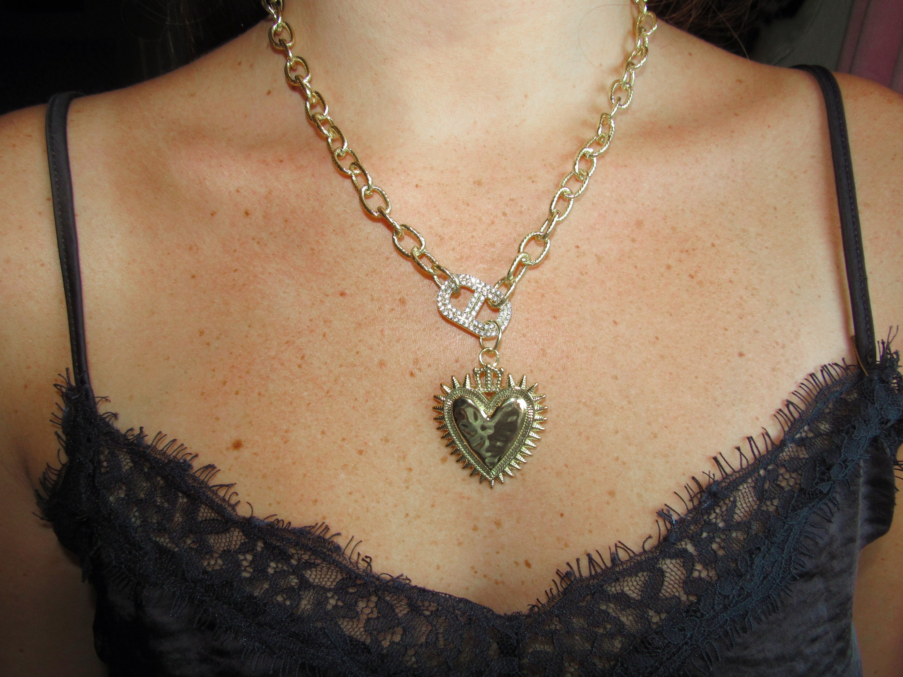 Golden heart necklace