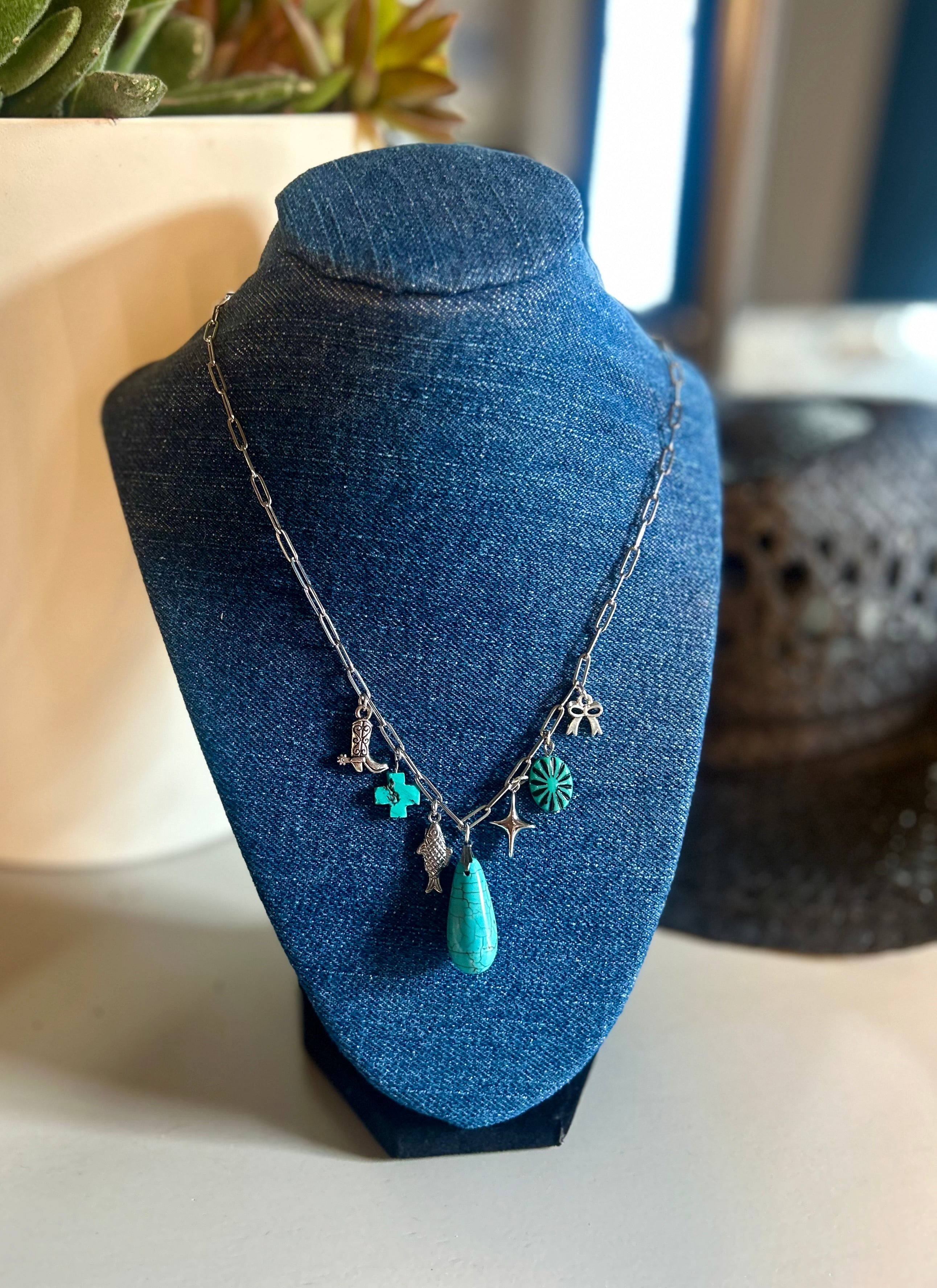 Turquoise Charm Necklace