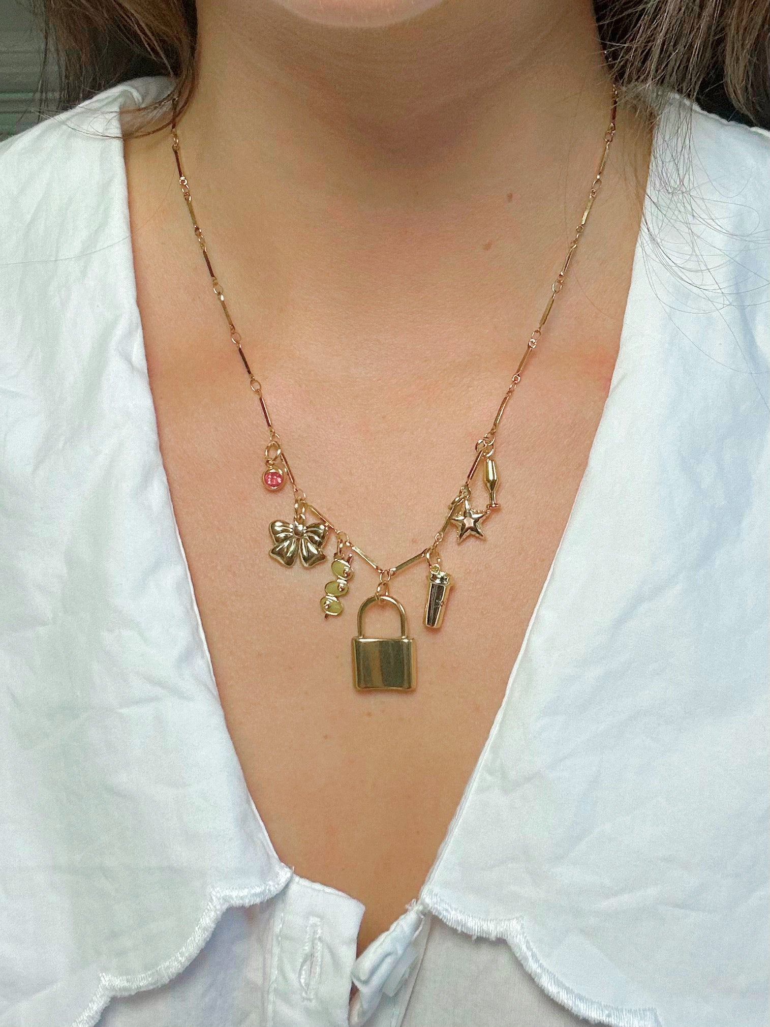 Olive You Charm Necklace