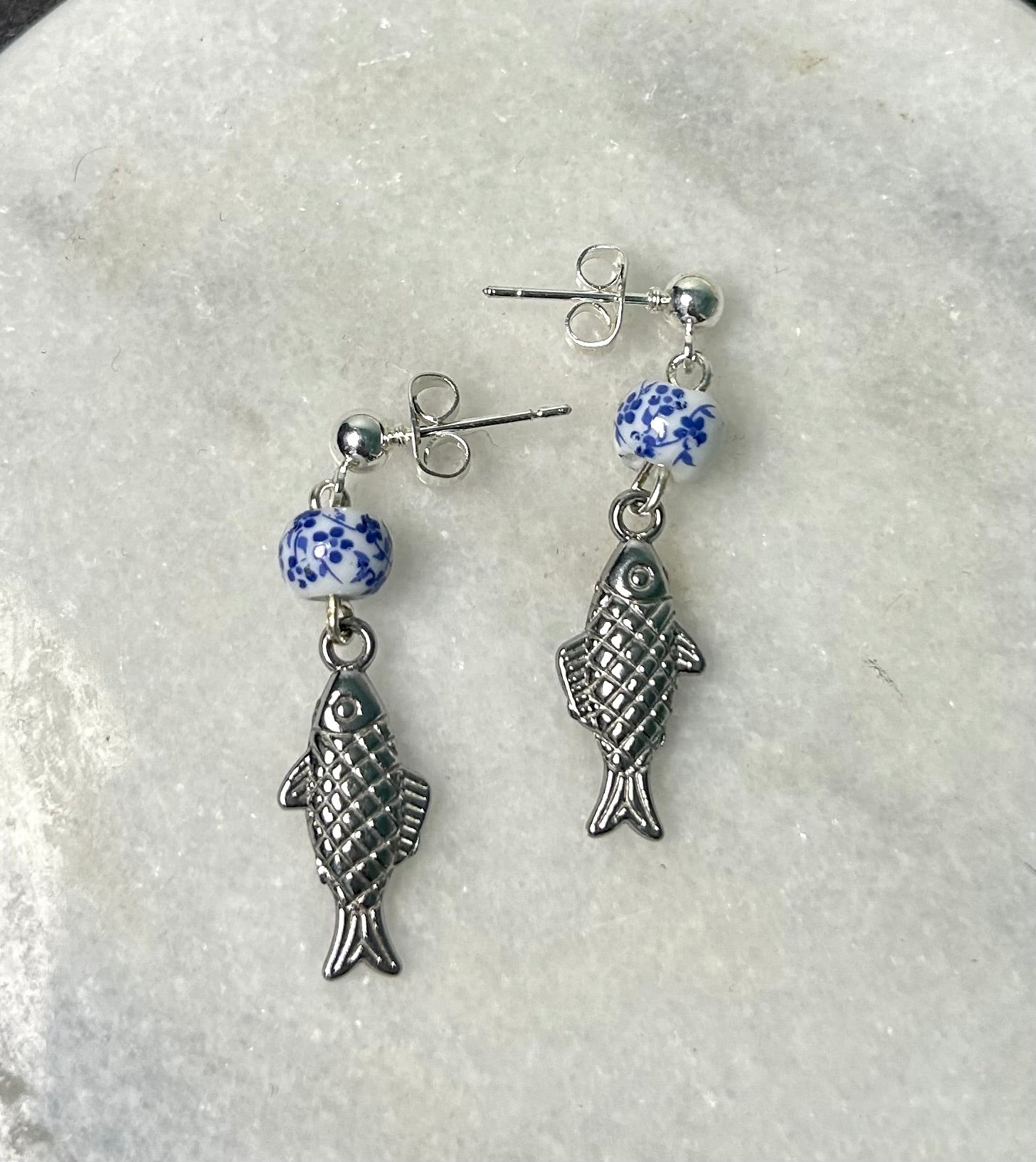 Floral Fish Studs