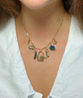 Blueberry & Locket Charm Necklace
