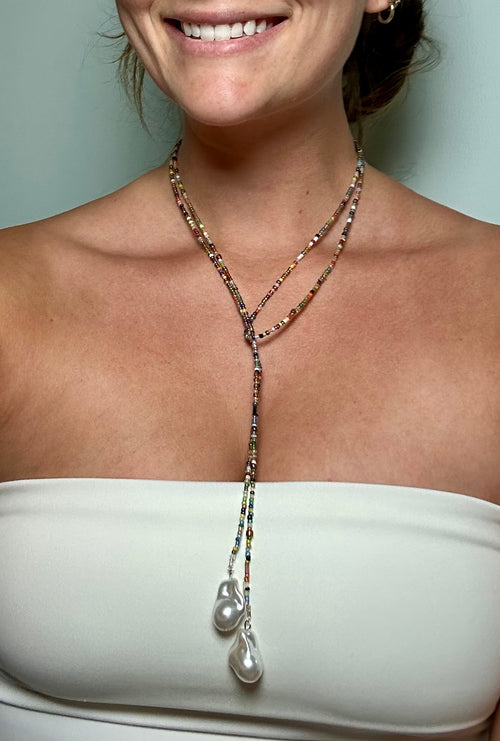 Beaded Pearl Necklace
