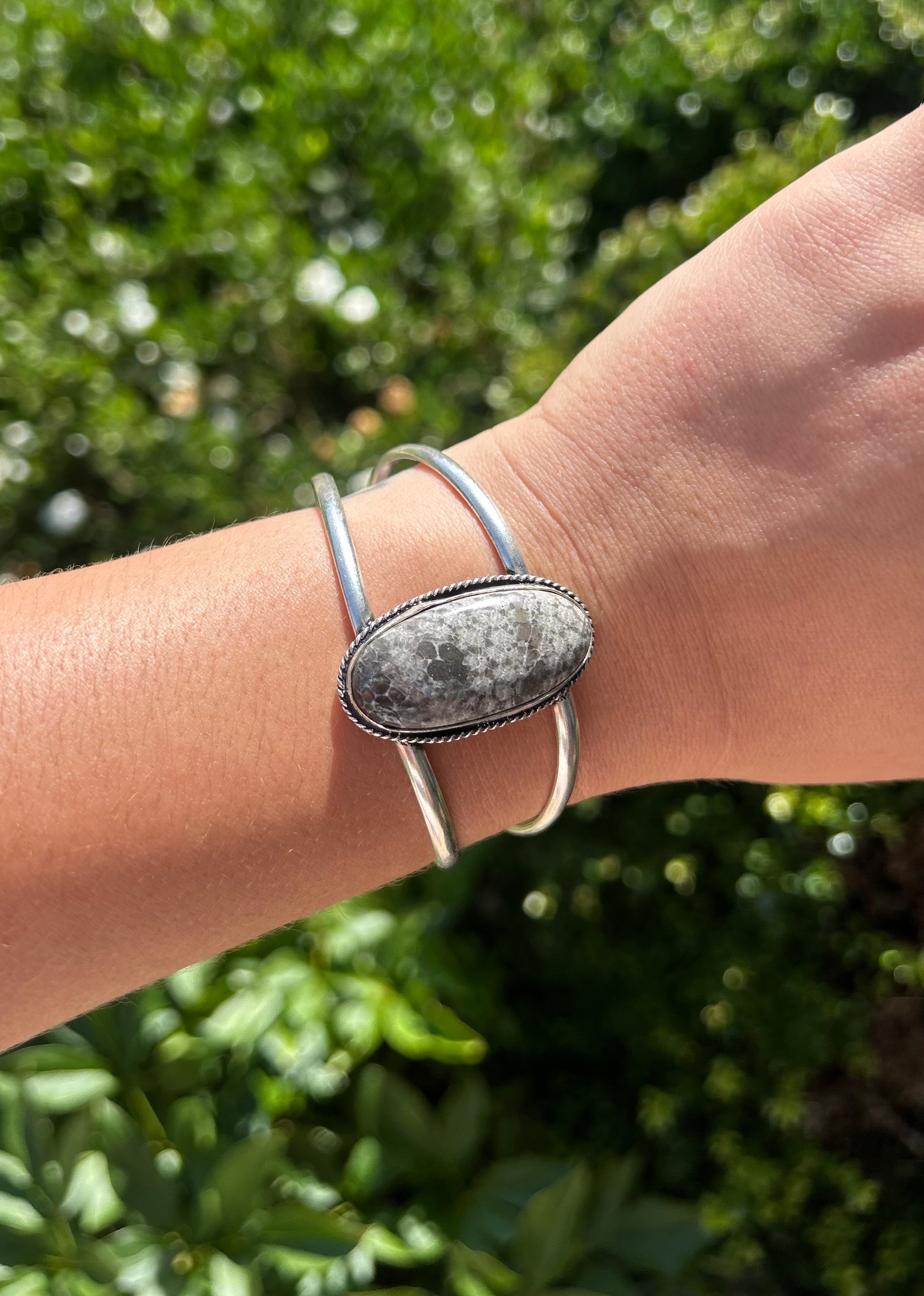 Black Fossil Coral Cuff