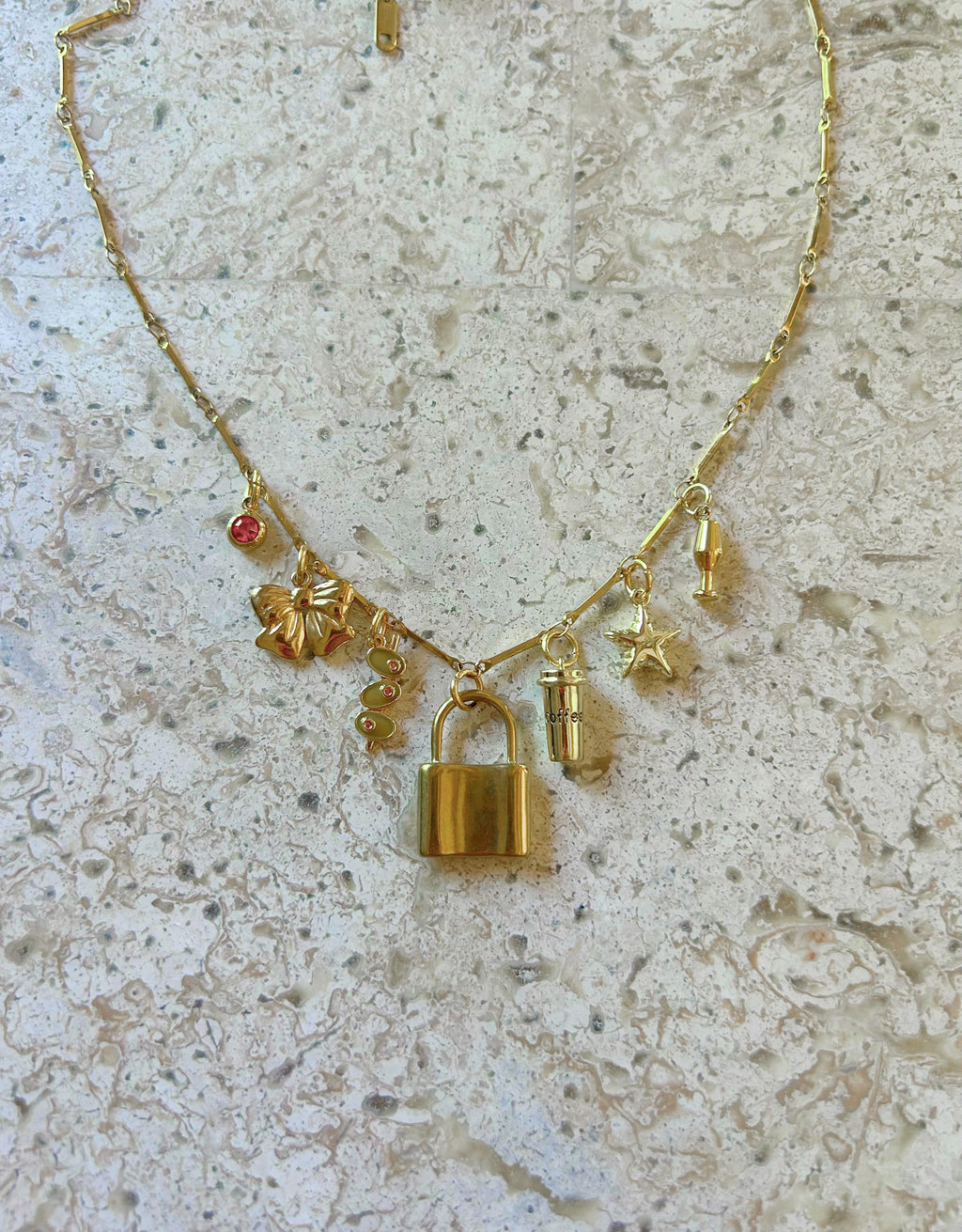 Olive You Charm Necklace