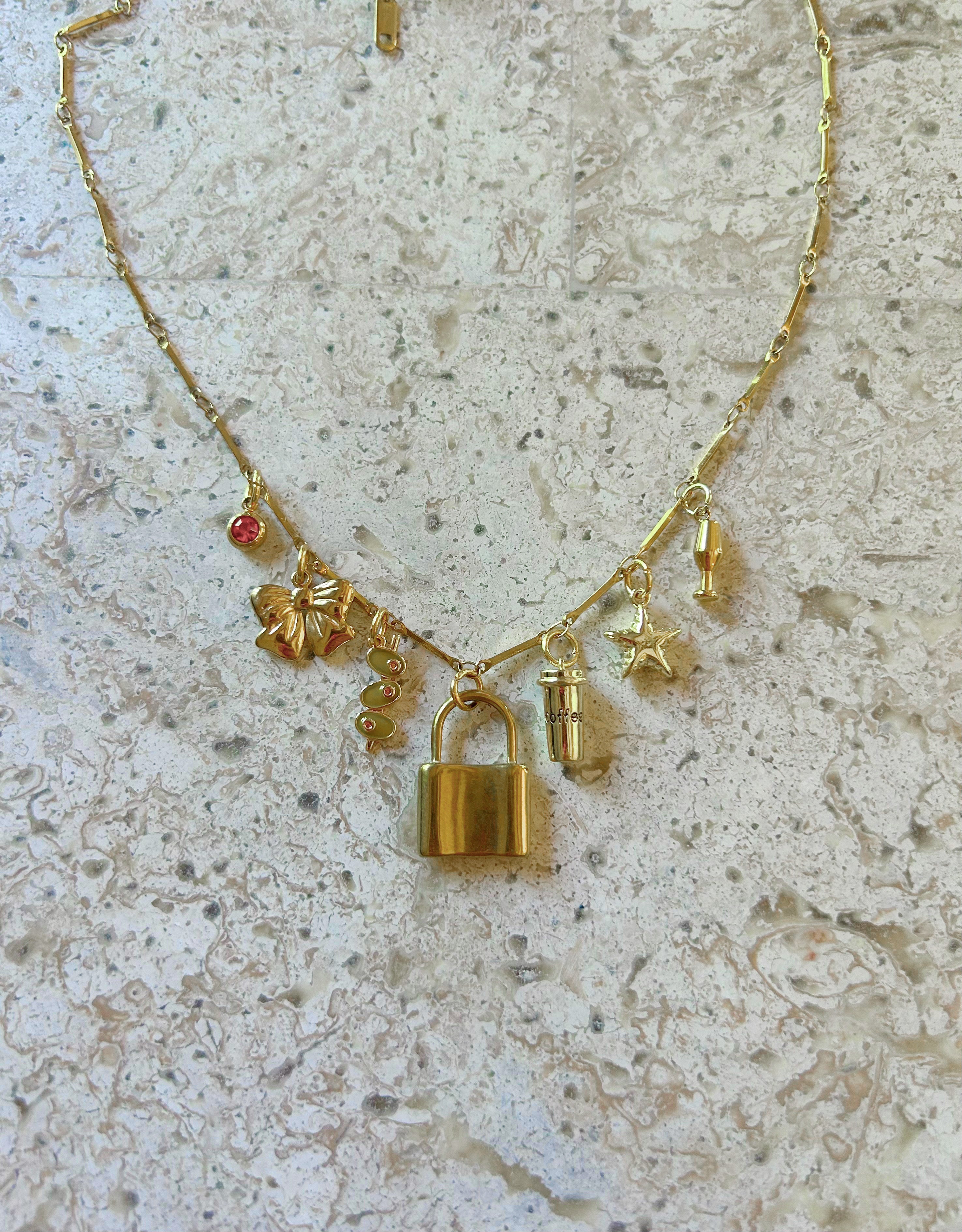 Olive You Charm Necklace