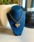 Two Tone Heart Necklace