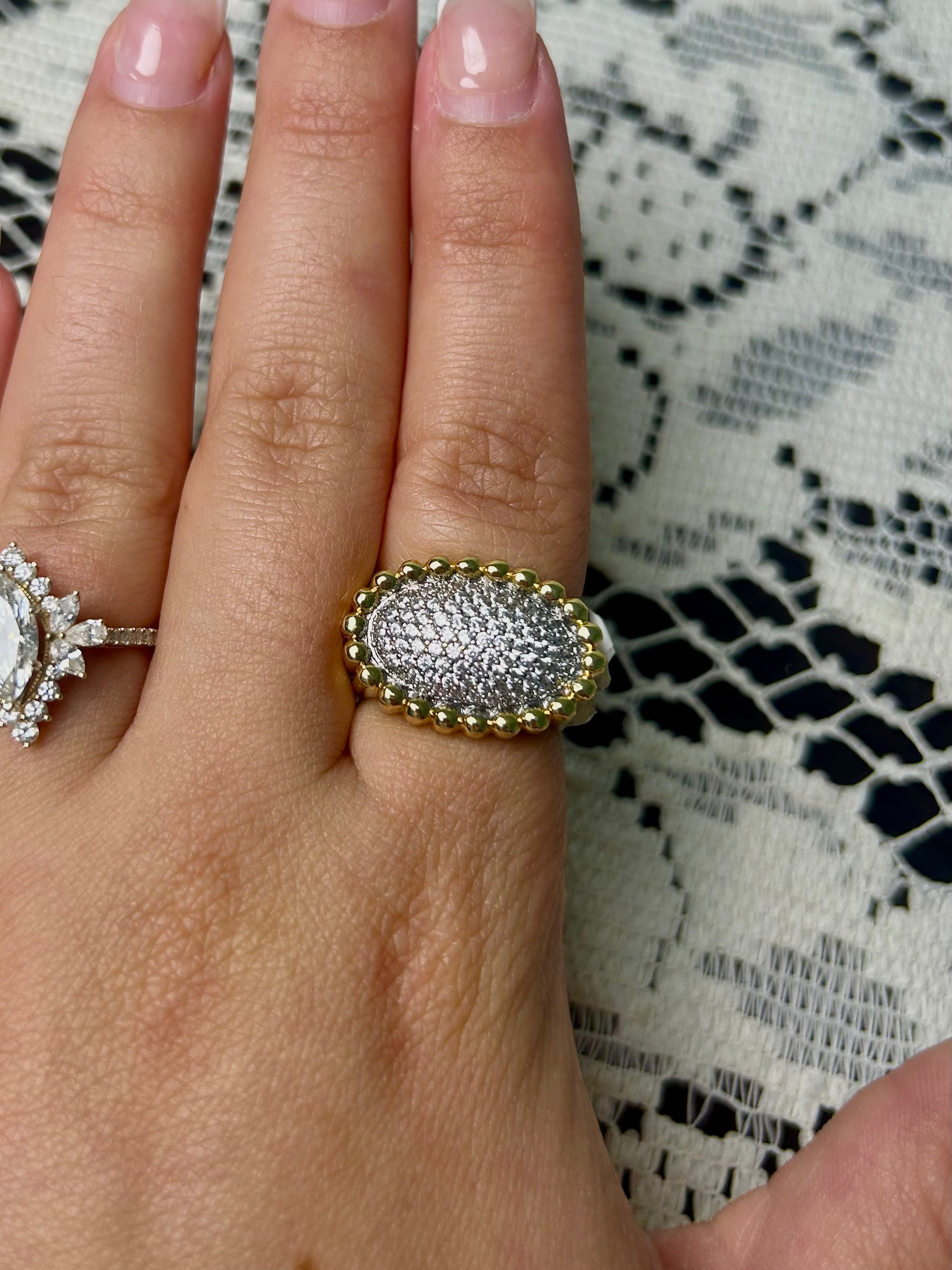 Diamond Oval Ring