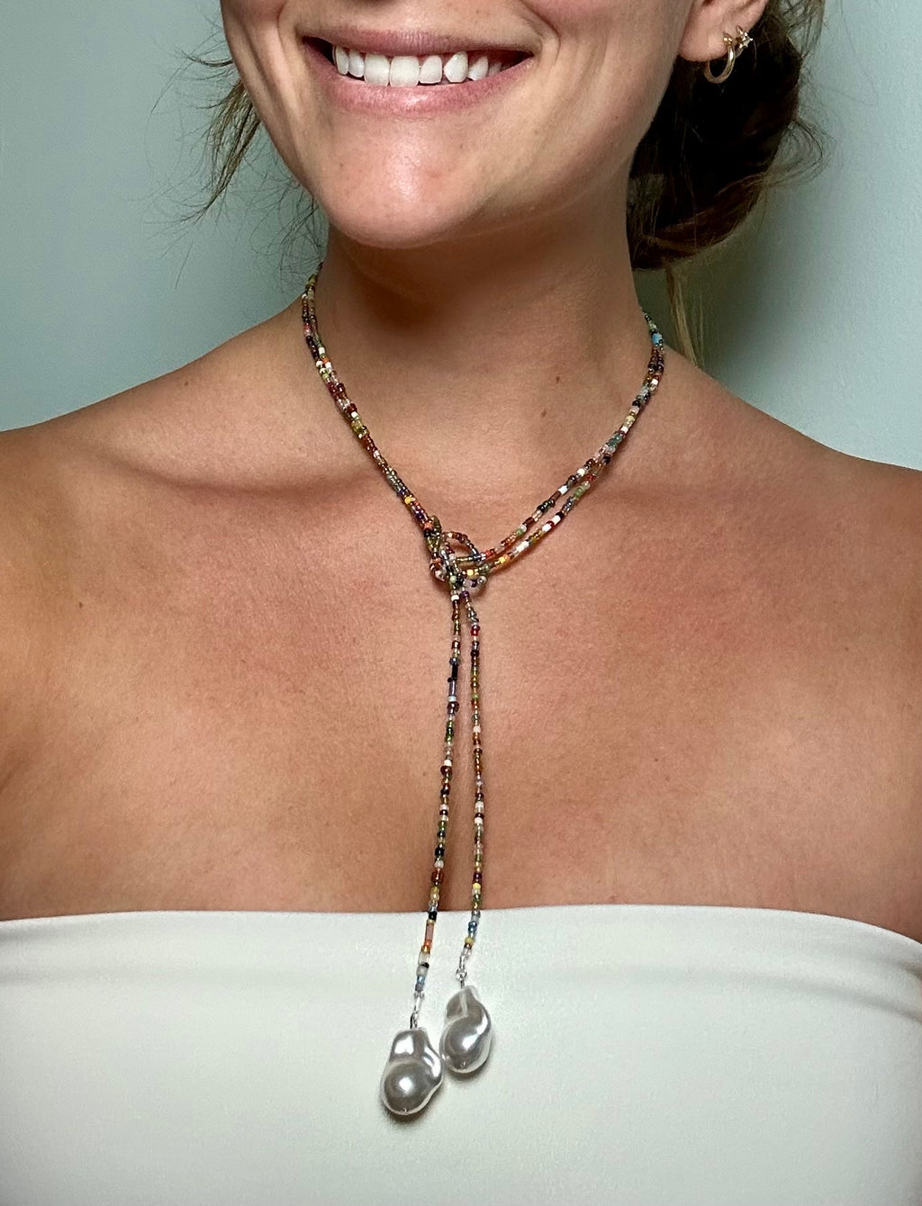 Beaded Pearl Necklace