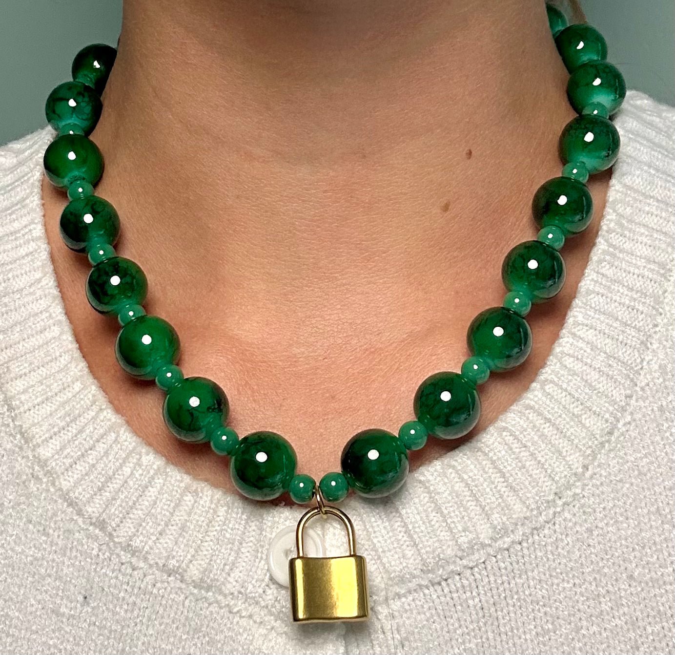 Green Beaded Necklace