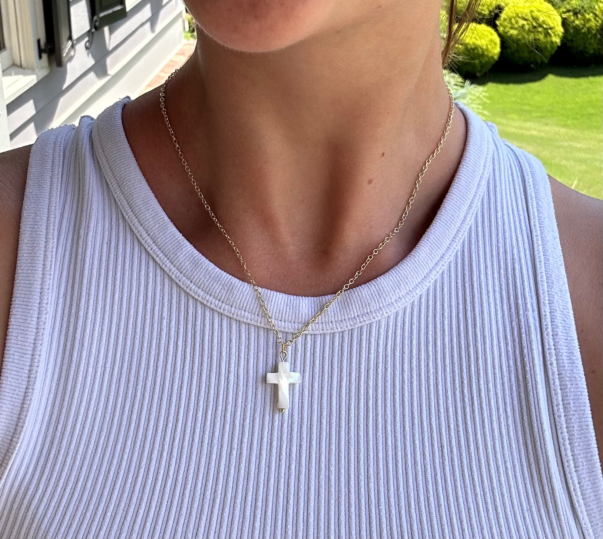 Pearl Cross Necklace