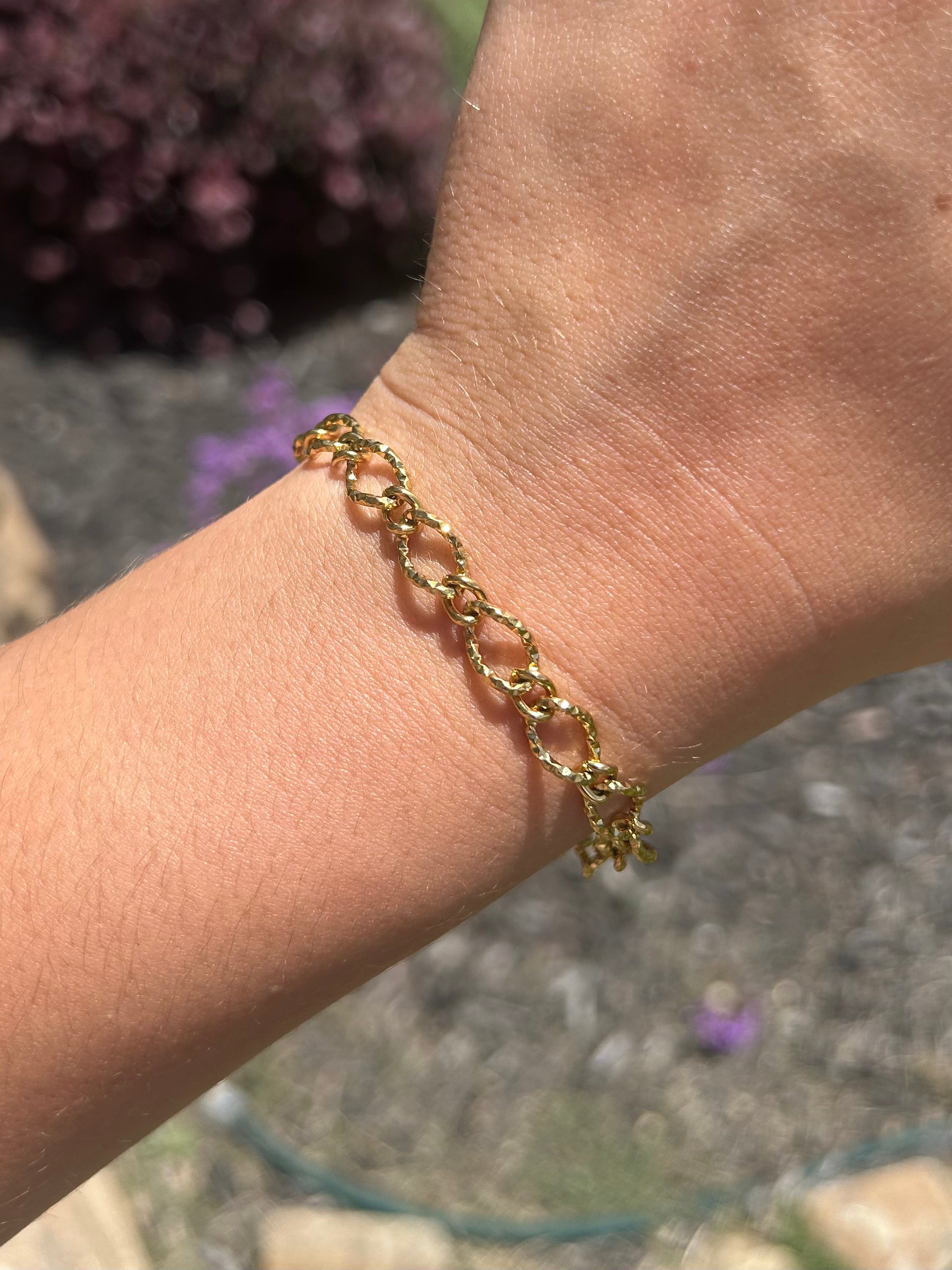 Textured gold bracelet