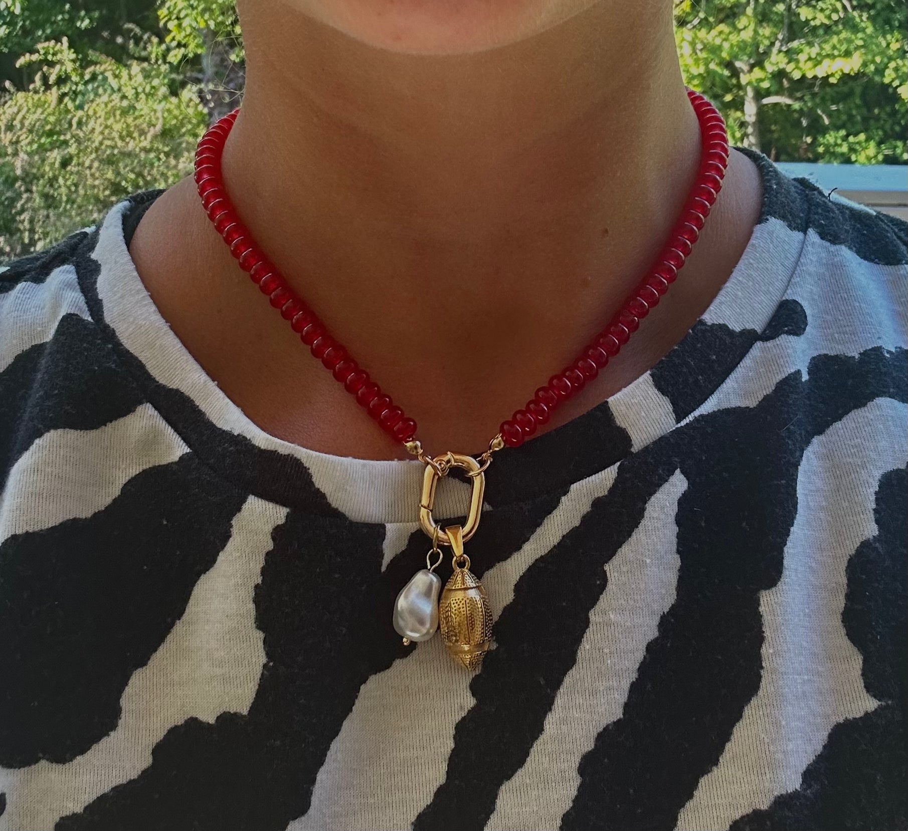 Red Football Statement Piece