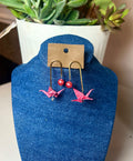 Oragami Crane Earring