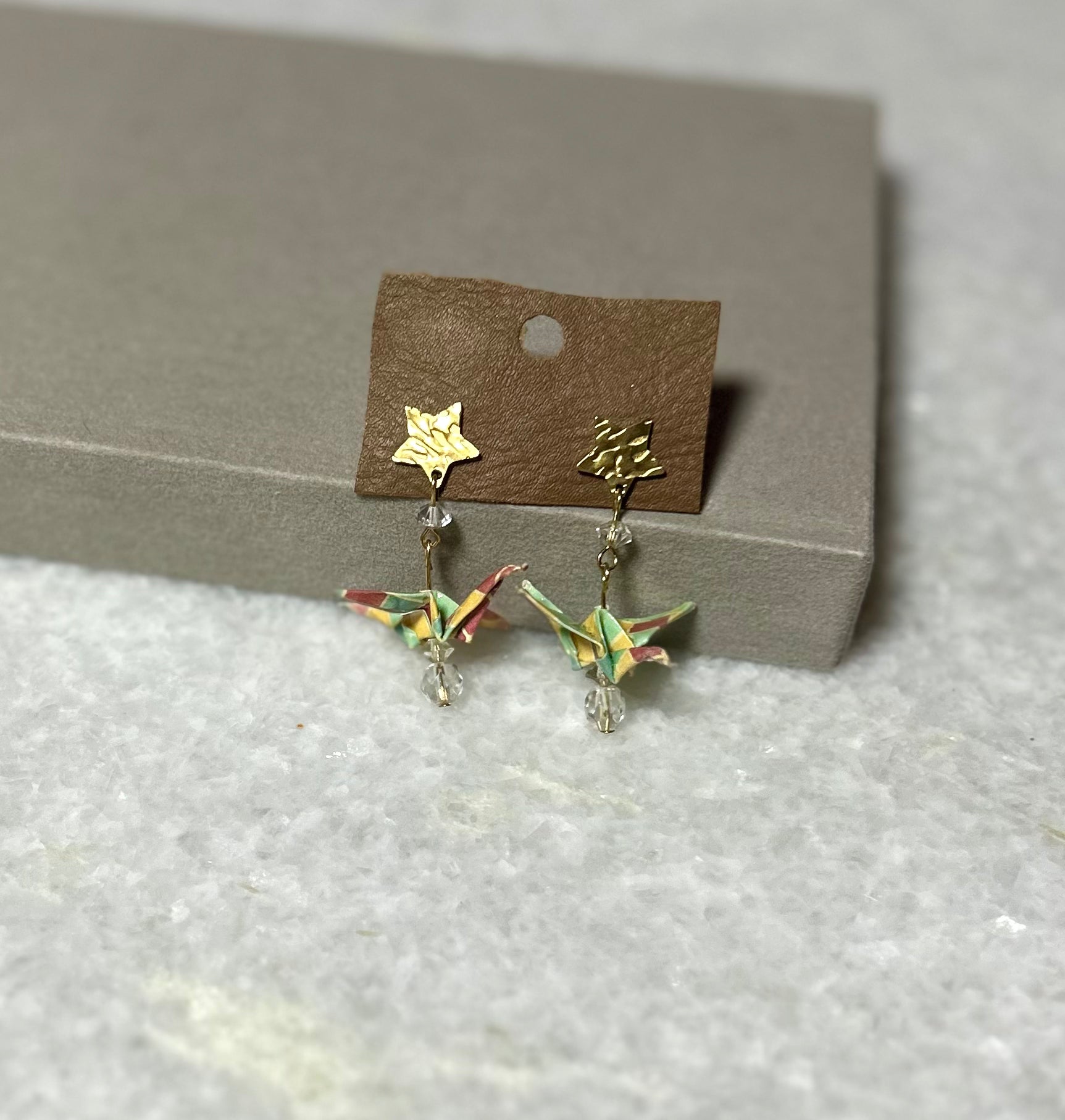 Oragami Crane Earring