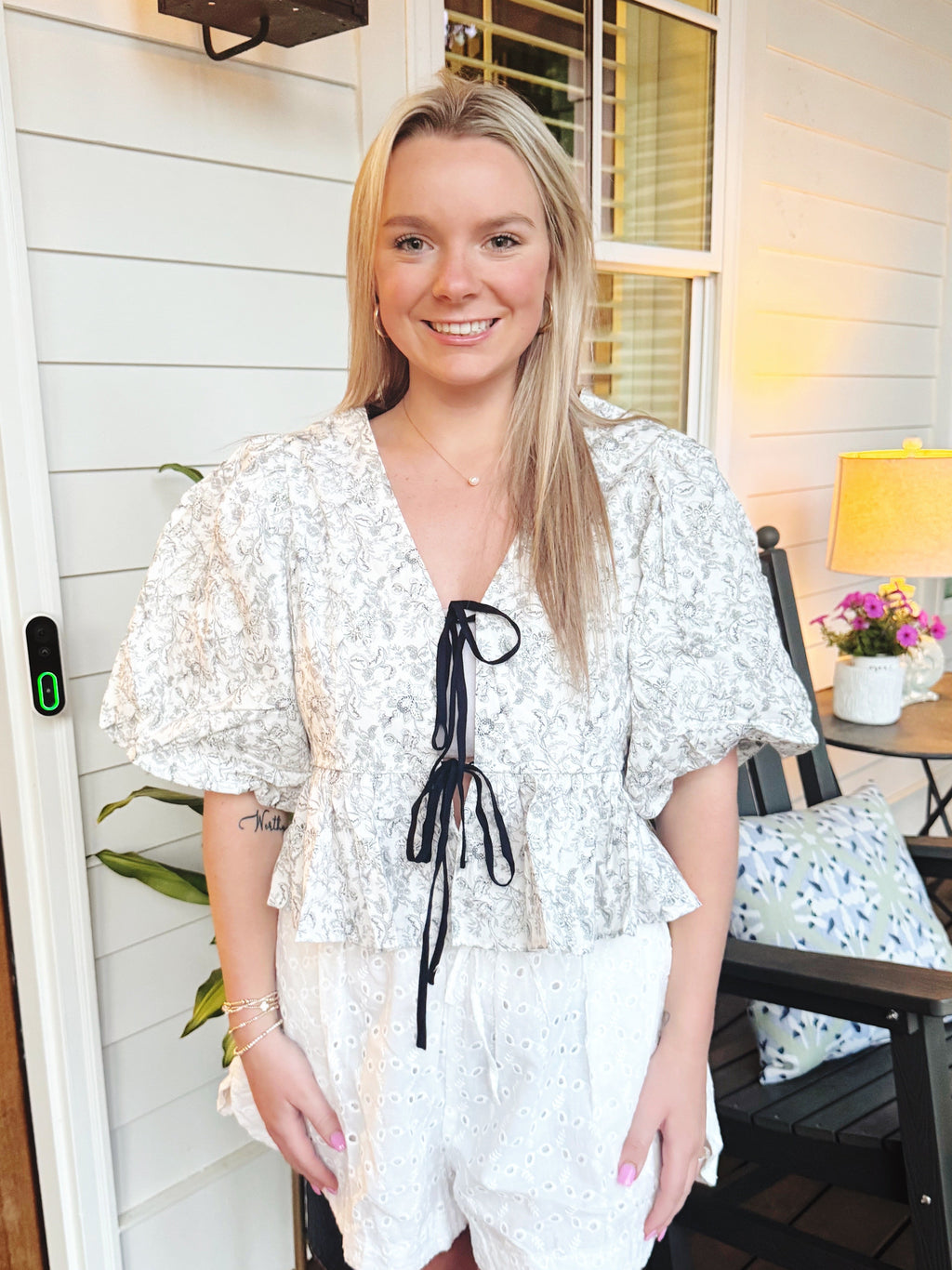 Southern Charm Tie Front Top