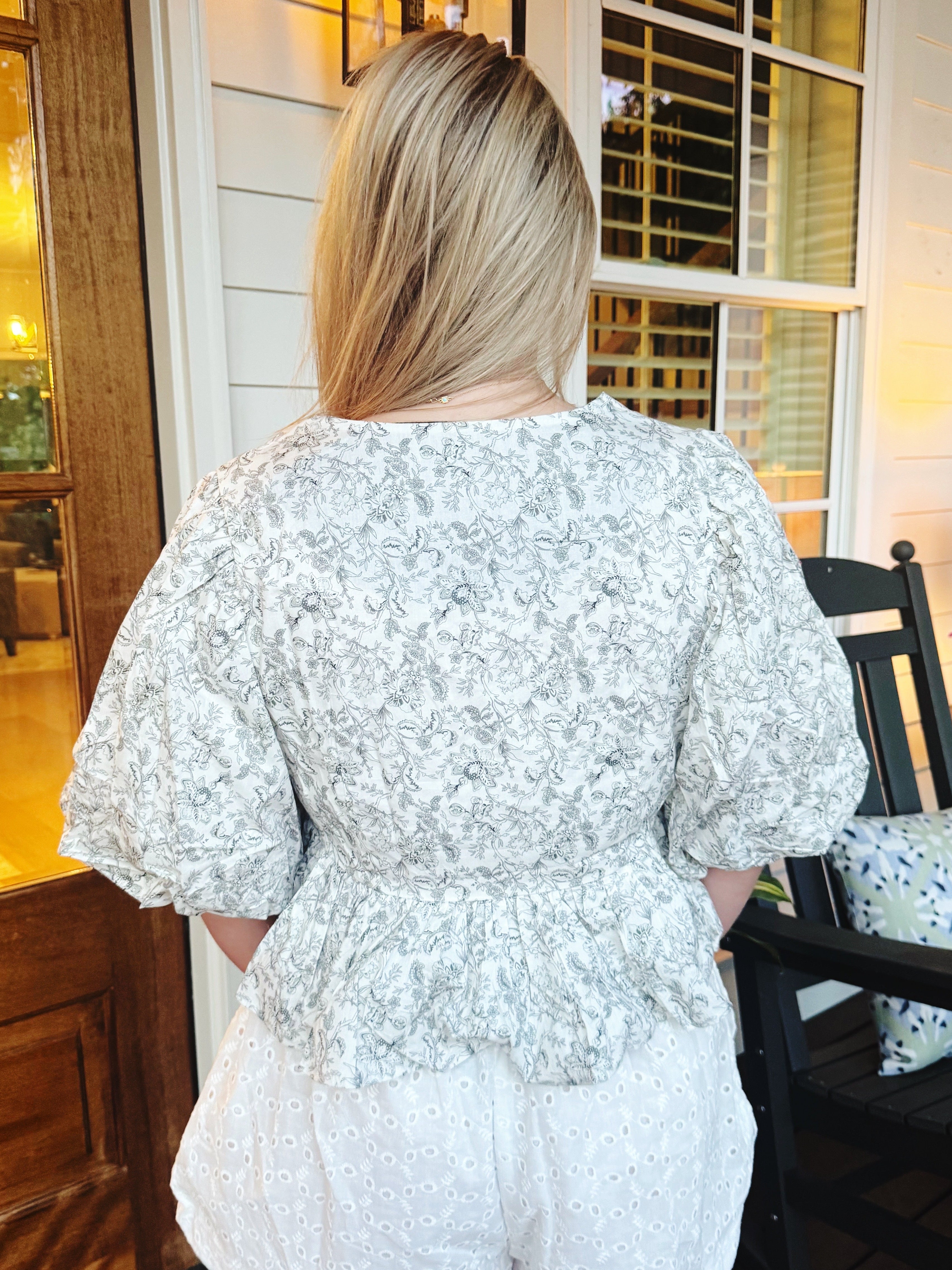 Southern Charm Tie Front Top