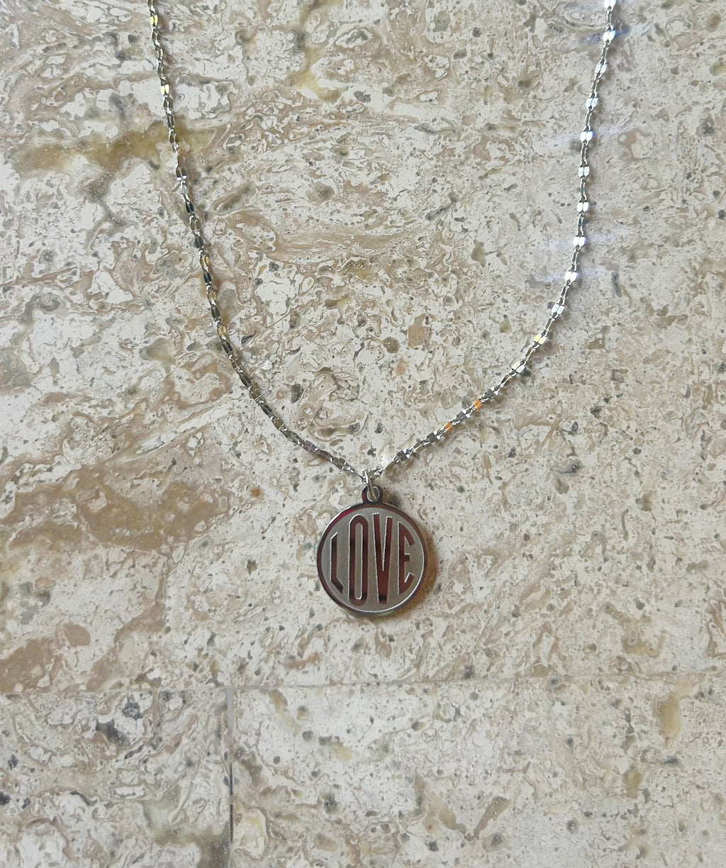 Silver LOVE Necklace