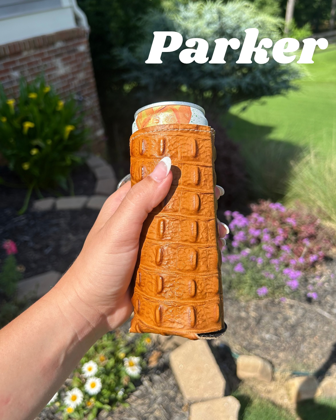 Cowhide Coozie Skinny