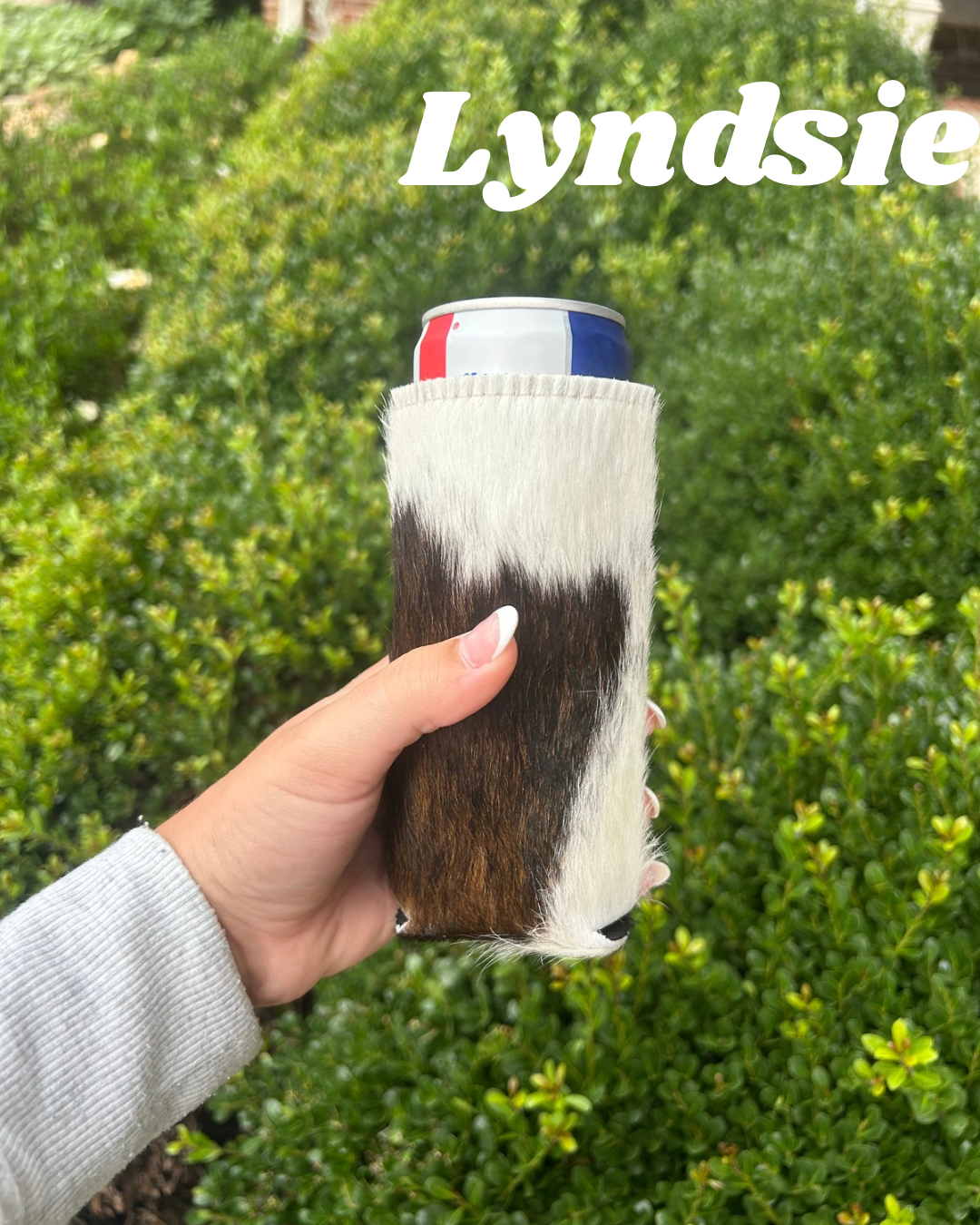 Cowhide Coozie Skinny
