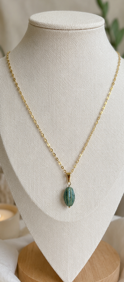golden bead necklace