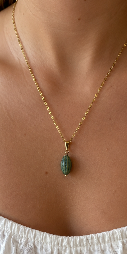 golden bead necklace