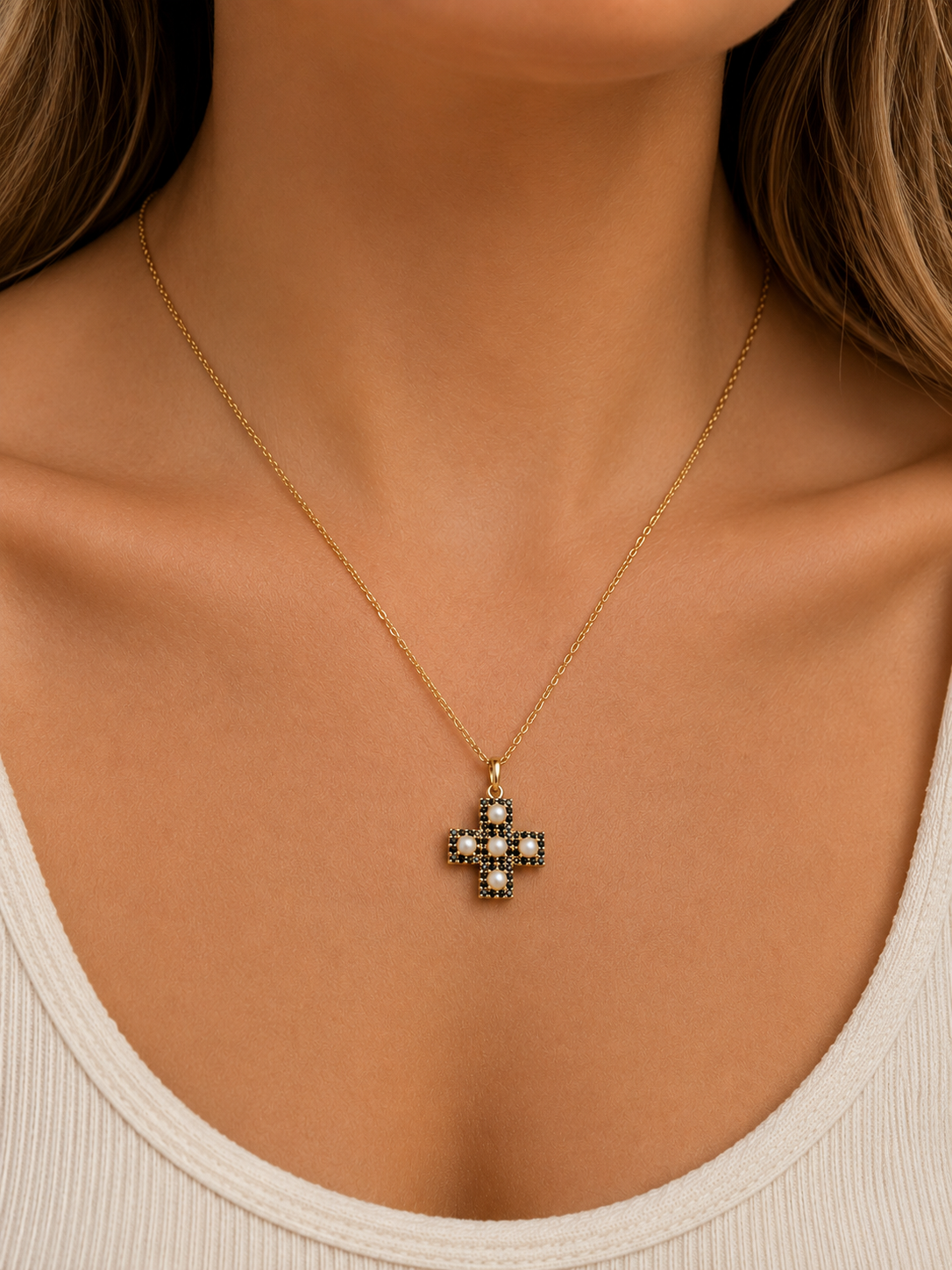 Black Cross Necklace